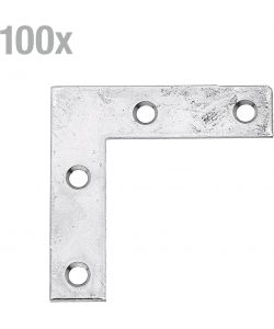 Alberts Squadretta per Mobili Acciaio Zincato 40x40x10 mm Set 100 Pz