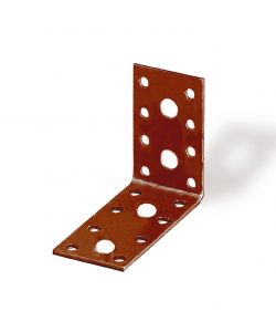 Giunto ad angolo plastificato marrone 50x50x35 mm spessore 3 mm
