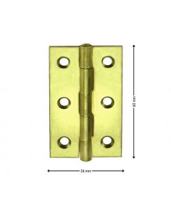 Masidef Cerniera per Mobili in Acciaio Zincato Giallo - 60x34 mm