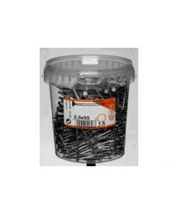 Secchiello chiodi testa piana 3,1x80 mm. 1,5 kg.