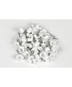 Set 50 fascette bianche per fili 7-12 mm gestione cavo