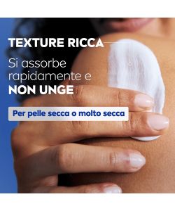 NIVEA Crema Corpo Nutriente 250 ml - Idratante 72h - Acido Ialuronico - Bianco