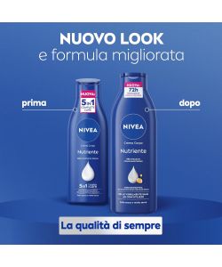 NIVEA Crema Corpo Nutriente 250 ml - Idratante 72h - Acido Ialuronico - Bianco