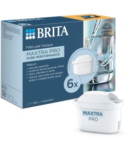 Brita Set 6 Filtri Maxtra Pro - Acqua Pura - Bianco - Fino a 6 Mesi
