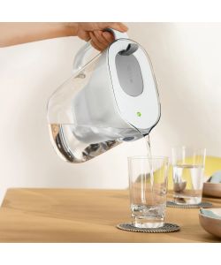 Caraffa Filtrante 2,4 L Style Bianco con Filtro Incluso e Display LED