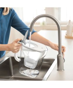 Caraffa Filtrante 2,4 L Style Bianco con Filtro Incluso e Display LED