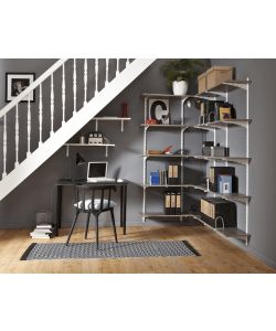 Masidef Fermalibri in Metallo Nero - Set di 4 Pezzi 120x130 mm