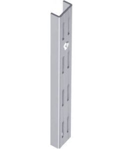 Cremagliera Doppia Binario da Parete Fila 250 cm Alluminio Bianco
