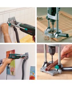 Wolfcraft Guida Mobile Orientabile per Trapano - Robusta e Sicura