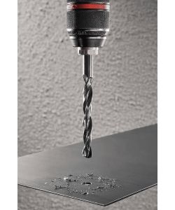 Wolfcraft Punte da Trapano HSS Rullate 16 Pezzi 10mm Nero