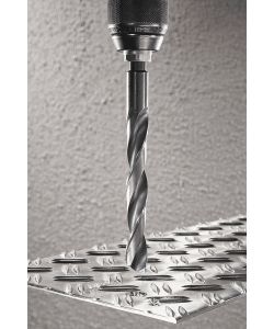 Wolfcraft Punte da Trapano HSS Rullate 16 Pezzi 10mm Nero