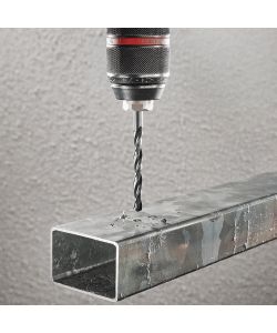 Wolfcraft Punte da Trapano HSS Rullate 16 Pezzi 10mm Nero