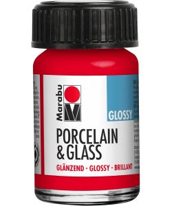 Marabu Vernice lucida Cherry Red 15 ml per porcellana vetro ceramica