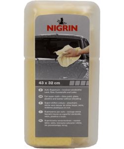 Nigrin Panno Auto Super Assorbente 43x32 cm Bianco con Custodia