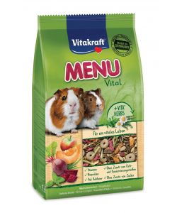 Vitakraft Menu Vital Porcellini d'India 1 kg - Alimento Completo Naturale