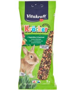 Vitakraft Snack Kracker per Conigli alle Verdure 112g - Croccante e Naturale