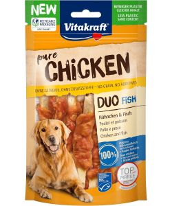Vitakraft Snack Cani Pollo e Pesce 80 g - Strisce Masticabili Gusto Arancione