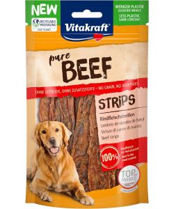 Vitakraft Snack Cani Strisce di Manzo 80 g - Gusto Manzo - Senza Zucchero