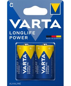 Varta Longlife Power Batterie C Mezza Torcia 1,5V - 2 pz