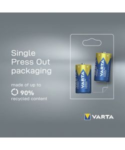 Varta Longlife Power Batterie C Mezza Torcia 1,5V - 2 pz