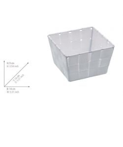 Wenko Cestino Bagno Adria Mini - Bianco - 14x9x14 cm