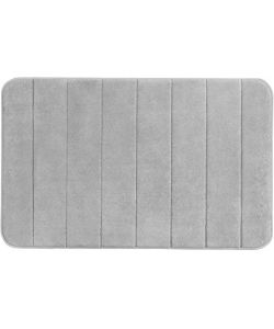 Tappetino da bagno in memory foam antiscivolo - Stripes - 50x80 cm Grigio Chiaro