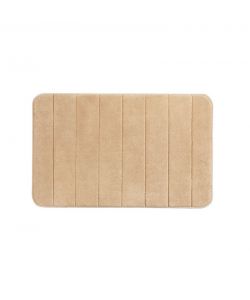 Tappetino da bagno in memory foam antiscivolo - Pebbles - Materiale poliestere - 80x50 cm - Sabbia