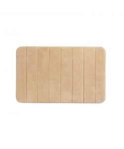Tappetino da bagno in memory foam antiscivolo - Pebbles - Materiale poliestere - 80x50 cm - Sabbia