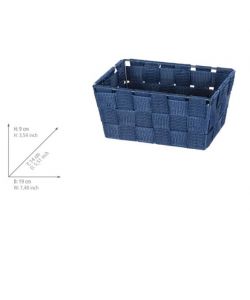 Wenko Cestino Bagno Adria Mini - Blu - 19x9x14 cm