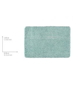 Tappetino da Bagno Melange in Microfibra Turchese Antiscivolo 60x90 cm