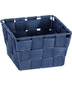 Wenko Cestino Bagno Adria Mini - Bianco Blu - 14x9x14 cm