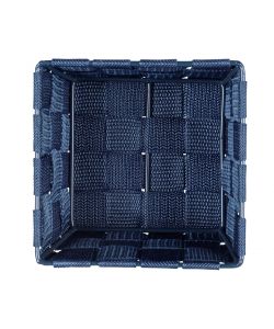Wenko Cestino Bagno Adria Mini - Bianco Blu - 14x9x14 cm