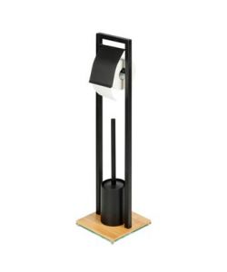 Colonnina con portarotolo e scopino WC Bamboo