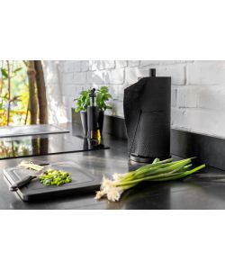 Portarotolo cucina Clayton nero 15x33x2,4