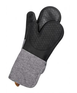 Wenko Guanti da forno in silicone nero Set 2 pezzi