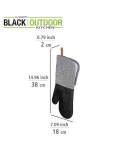 Wenko Guanti da forno in silicone nero Set 2 pezzi