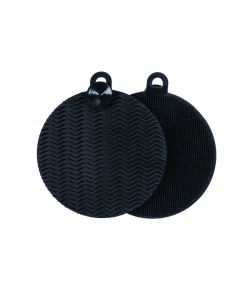 Spugna per piatti in silicone morbido nero 2 pz