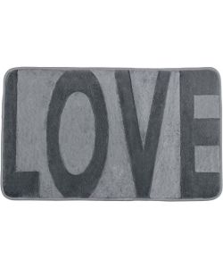 Tappetino da bagno Love in memory foam 50x80 cm Grigio