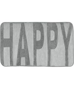 Tappetino da bagno Happy in memory foam 50x80 cm Grigio