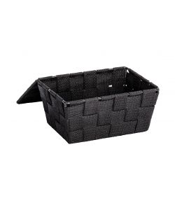 Wenko Cestino da Bagno Adria - Nero - 19x10x14 cm