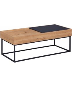 Inter Link Tavolino da Salotto Filora 110x50x40 cm Effetto Rovere Antracite