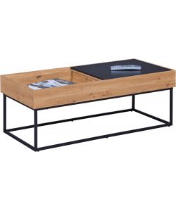 Inter Link Tavolino da Salotto Filora 110x50x40 cm Effetto Rovere Antracite