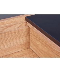 Inter Link Tavolino da Salotto Filora 110x50x40 cm Effetto Rovere Antracite