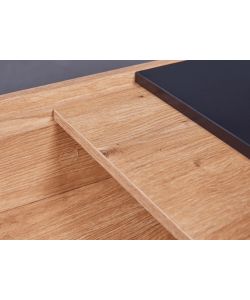 Inter Link Tavolino da Salotto Filora 110x50x40 cm Effetto Rovere Antracite