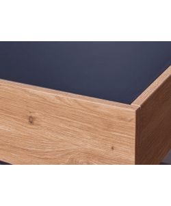 Inter Link Tavolino da Salotto Filora 110x50x40 cm Effetto Rovere Antracite