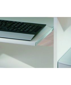Pepe Mobiletto Porta PC Bianco - Ampio Piano, Cassetto Tastiera