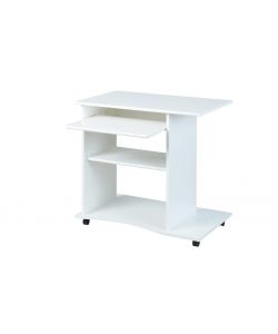 Pepe Mobiletto Porta PC Bianco - Ampio Piano, Cassetto Tastiera