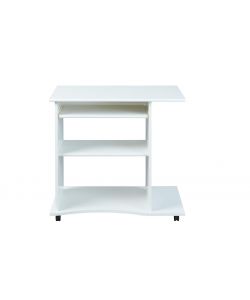 Pepe Mobiletto Porta PC Bianco - Ampio Piano, Cassetto Tastiera