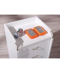 Interlink Cassettiera Laminato Bianco 40x36x64,5 cm - Moderno