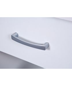 Scrivania Angolare Bianca con Libreria e Cassetto - 118x79x75 cm